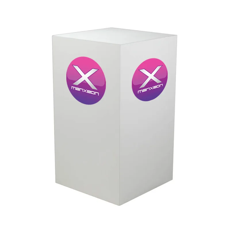 Cube Pedestal Display White Edition - MX-PTW35
