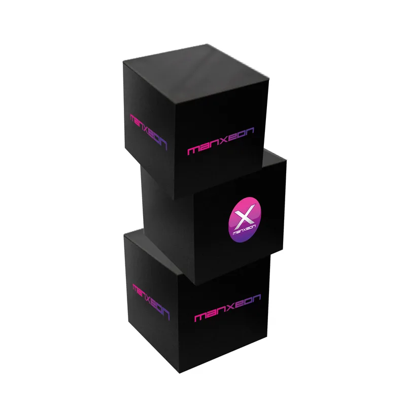 Cube Pedestal Display Black Edition Set of 3 - MX-PTB243
