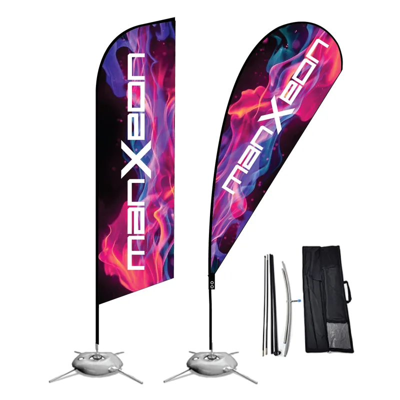 3 Meter Beach Flag Stand Flying Banner [Express Print] - MX-EQMXFB3