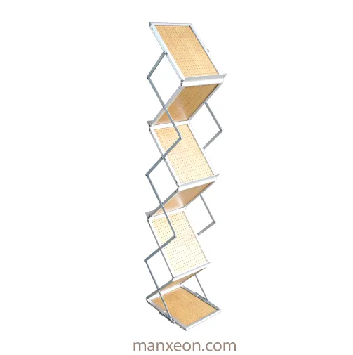 Wood Zig Zag Brochure Literature Rack - MX-BSW