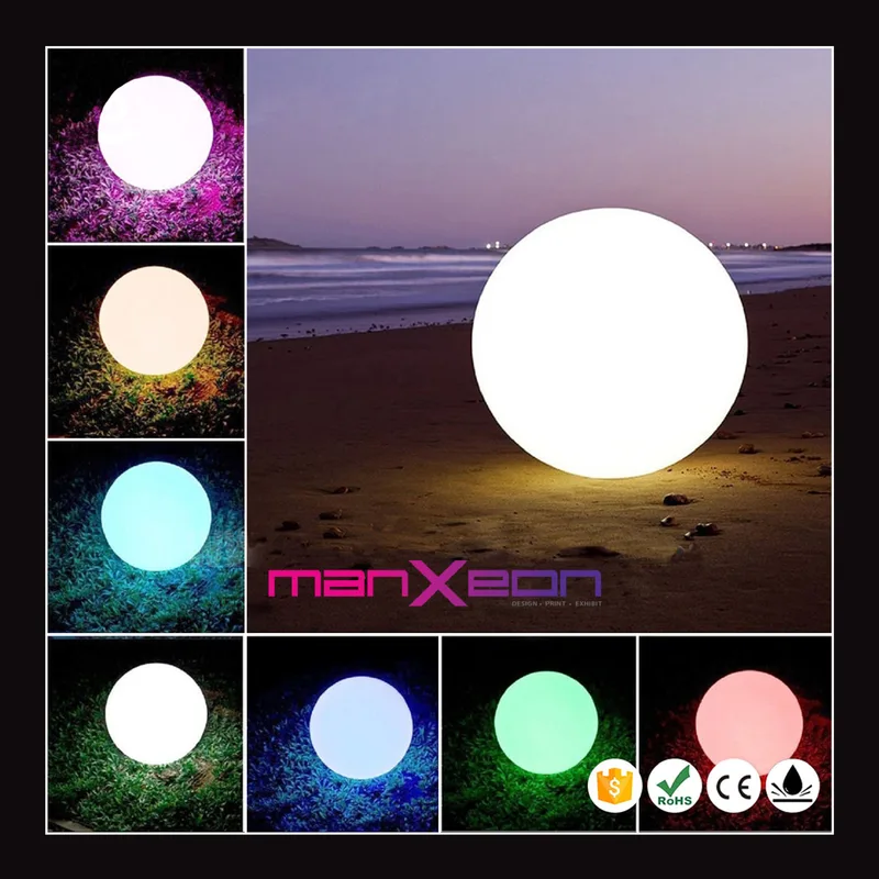 Multi-color Decoration LED Light Ball Waterproof / Rechargeable - Free Remote - MX-LLBD